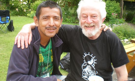 Meeting with leader of the the Peace Community of San Jose de Apartado, 07/2015.