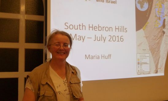 Maria Huff shares her experiences as a Ecumenical Accompanier Maria Huff shares her experiences as a Ecumenical Accompanier
