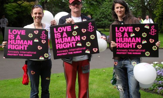 Swindon and Marlborough Amnesty Group at Swindon Pride Parade 2012