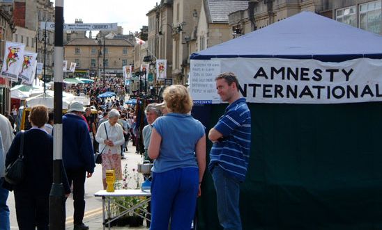North Wilts Amnesty campaign stall at the Chippenham Folk Festival North Wilts Amnesty campaign stall at the Chippenham Folk Festival