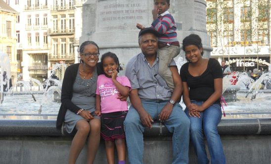 Andargachew Tsege with family in London