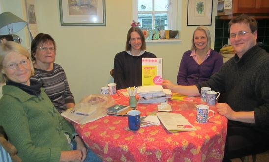 Members of North Hertfordshire AI group writing greeting cards in 2012 Members of North Hertfordshire AI group writing greeting cards in 2012