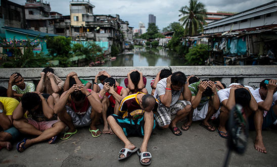 Drug suspects rounded up during an anti-illegal drugs operation Drug suspects rounded up during an anti-illegal drugs operation