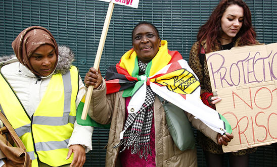 Demonstration calling for the closure of Yarl's Wood Immigration Removal Centre in Essex, 18 November 2017 Demonstration calling for the closure of Yarl's Wood Immigration Removal Centre in Essex, 18 November 2017