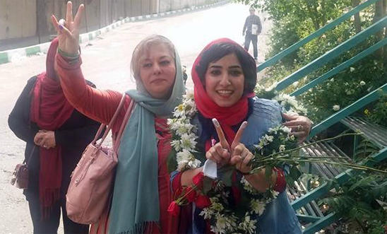 Atena Farghdani walks free on 3 May 2016 Atena Farghdani walks free on 3 May 2016