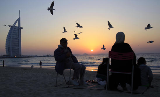 Palm Jumeirah beach in Dubai Palm Jumeirah beach in Dubai