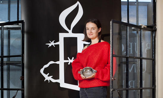 A Girl is a Half-formed Thing actress Aoife Duffin, winner of the 2016 award A Girl is a Half-formed Thing actress Aoife Duffin, winner of the 2016 award