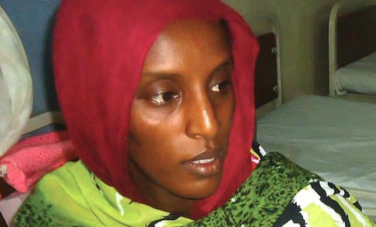Meriam Yahia Ibrahim Ishag in her prison cell the day after she gave birth in ch Meriam Yahia Ibrahim Ishag in her prison cell the day after she gave birth in ch