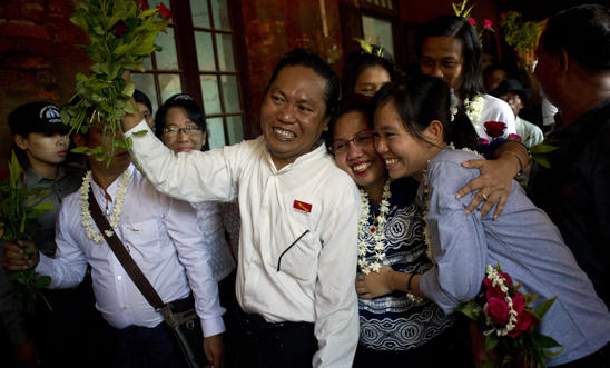 Student protest leaders Nandar Sitt Aung and Phyoe Phyoe Aung at their trial Student protest leaders Nandar Sitt Aung and Phyoe Phyoe Aung at their trial
