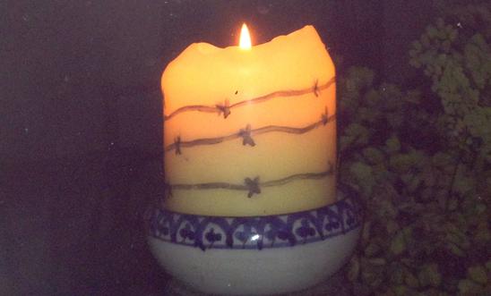 Amnesty candles light up group members' windows Amnesty candles light up group members' windows