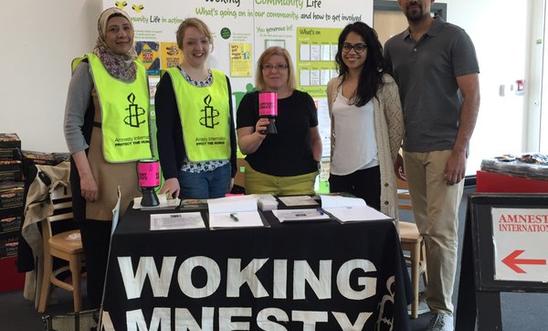Amnesty stall at ASDA Amnesty stall at ASDA