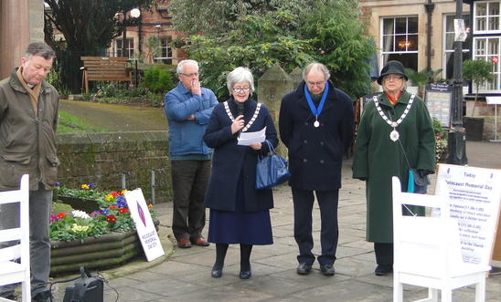 The day of commemoration and reflection is introduced by the Mayor of Minehead. The day of commemoration and reflection is introduced by the Mayor of Minehead.
