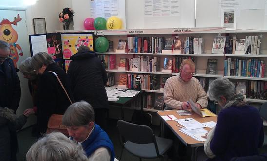 Greeting card signing at Adderbury Library Greeting card signing at Adderbury Library