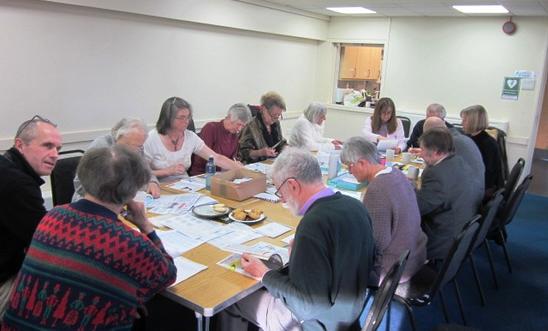 All busily writing away! All busily writing away!