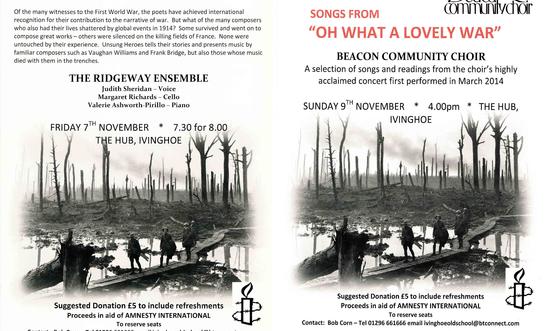 Two events for Remembrance Weekend Two events for Remembrance Weekend
