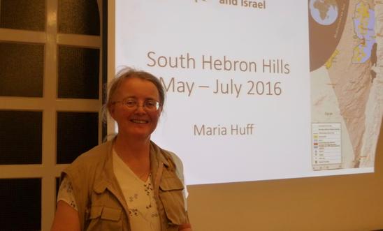 Maria Huff shares her experiences as a Ecumenical Accompanier Maria Huff shares her experiences as a Ecumenical Accompanier