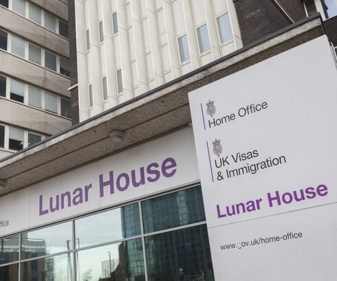 An exterior of Lunar House, the headquarters of 'UK Visas and Immigration', a division of the Home Office on Wellesley Road, Croydon (photo credit: Richard Baker/In Pictures via Getty Images)