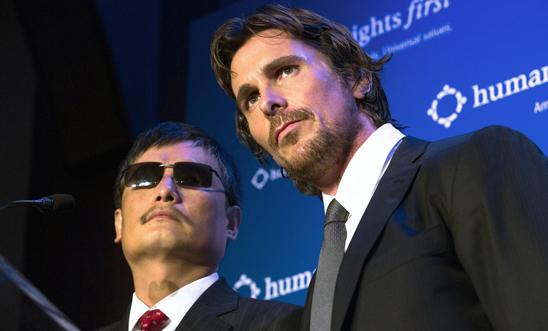 Chen Guangcheng and Christian Bale Chen Guangcheng and Christian Bale