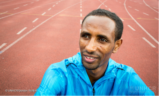 Ethiopian marathon runner Yonas Kinde, 2016 Olympic Games